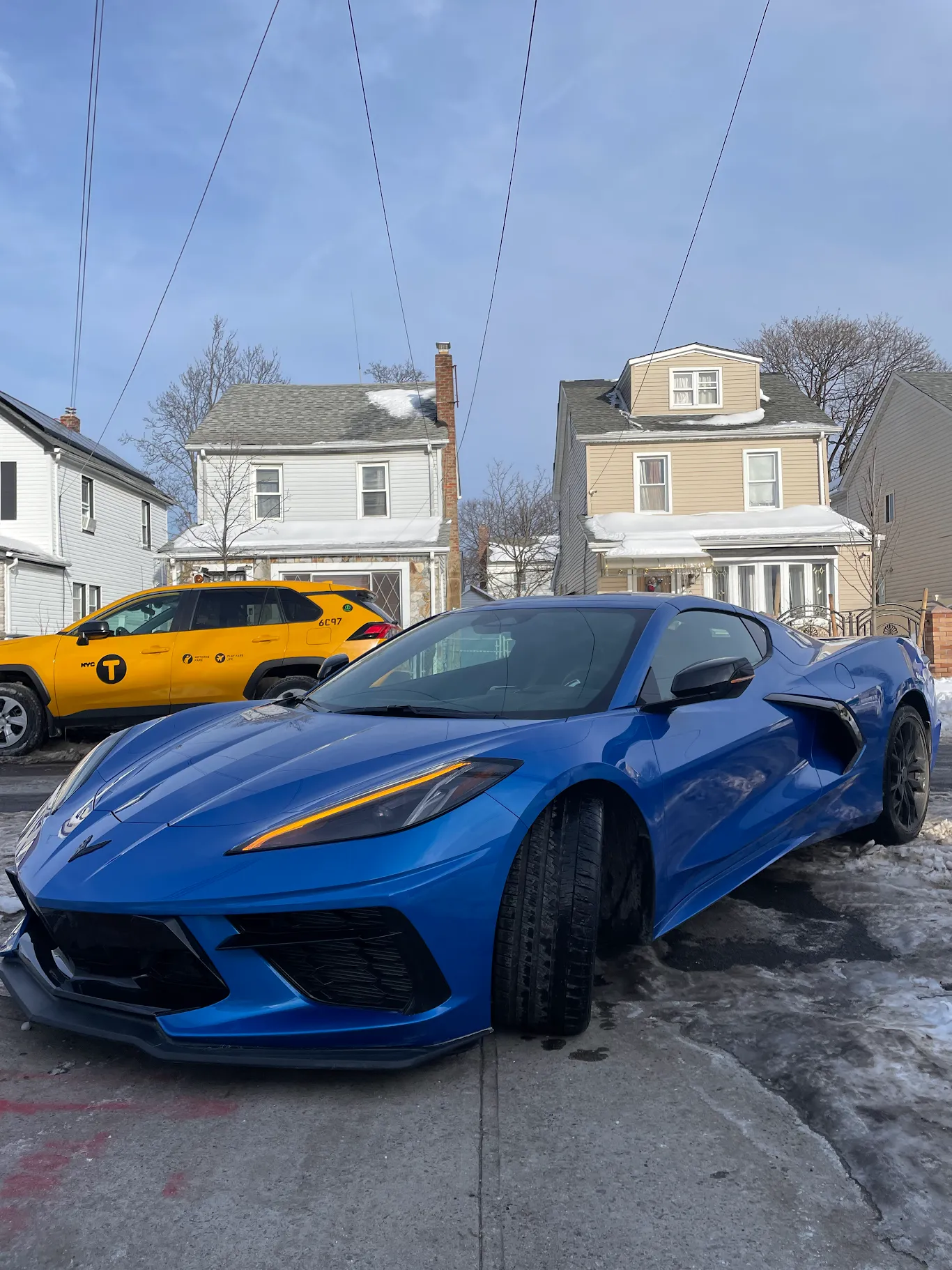 Blue Corvette Stingray detail Queens NY